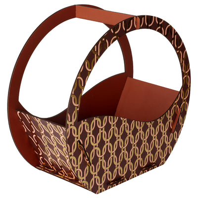 Luxury Chain Print Hamper Basket