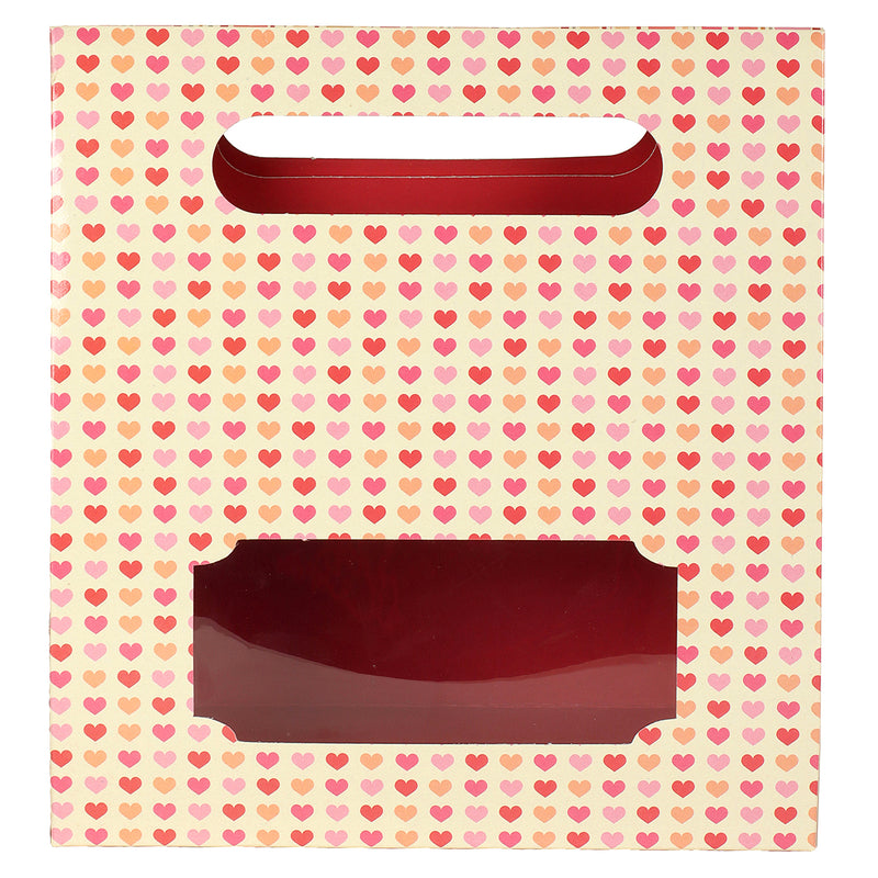 Heart Printed Box with Handle For Easy to Carry