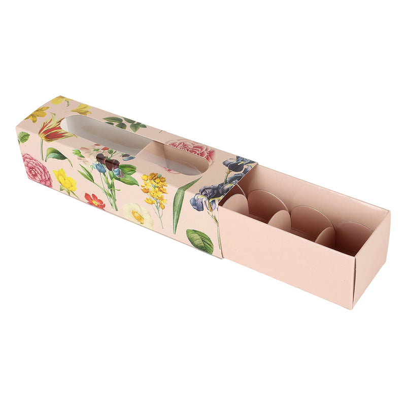 Beautiful Floral Print 5 Partition Macaroon, Chocolate Box