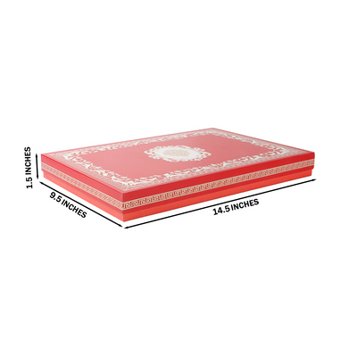 Beautiful Dry Fruit Box with 6 Compartment (14.5x9.5x1.5) Inch 9153