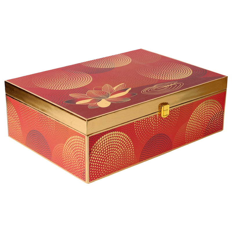 MDF Hamper Box with 6 Salsa Jar ( 13.75x9.75x4.5 Inch ) 14018
