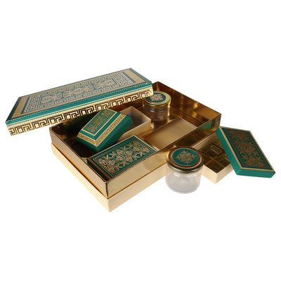 Multipurpose Traditional Design Box with 2 Jar, 1 Small Box, 2 Cavity Box Each 6 Cavity