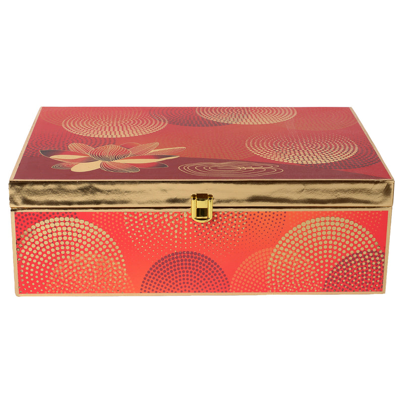 MDF Traditional Design Box With 15 Cavity & 4 Jar