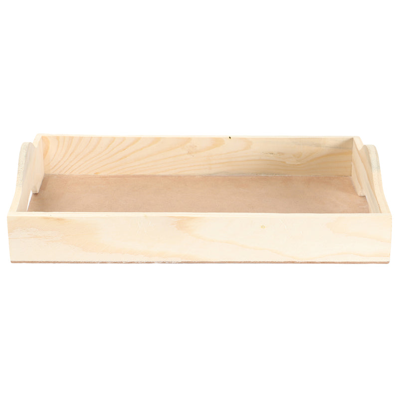 Pine Wood Tray With Handle 
