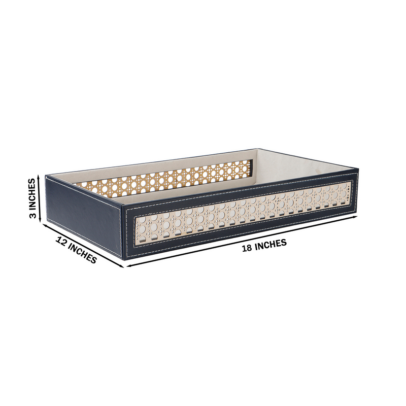 MDF Leatherite Tray (18x10x3) Inch 9103