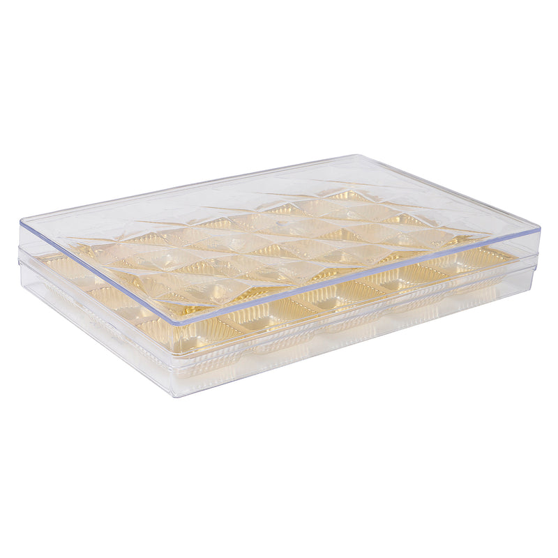 Premium Plastic Chocolate/Sweet Box with 15 Cavity (9.5x6.5x1.5) Inch 5901