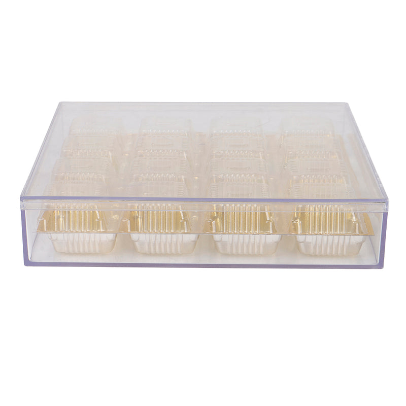 Premium Plastic Chocolate/Sweet Box with 16 Cavity (7.75x7.75x1.5) Inch 5902
