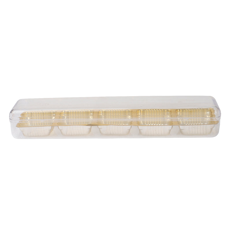 Premium Plastic Chocolate/Sweet Box with 5 cavity (9.25x1.75x1.5) Inch 5906