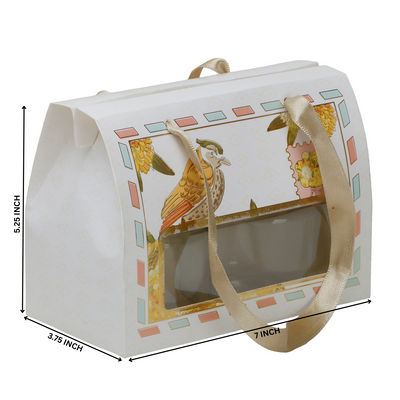 Beautiful Floral Printed Hamper Box (7x3.75x5.25 Inches) 9404A