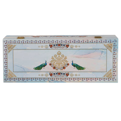 Floral MDF Hamper Box with 3 printed salsa jar (13x9x4) Inch 9009A