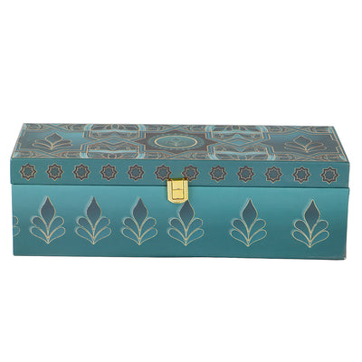 Premium Blue MDF Hamper Box with 3 printed salsa jar (13x9x4) Inch 9009B