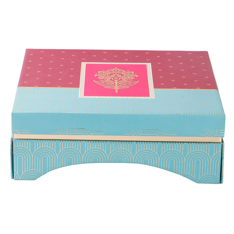 Beautiful Elegant Hamper box with 16 cavity (9.75x9.75x3.5) Inch 9023