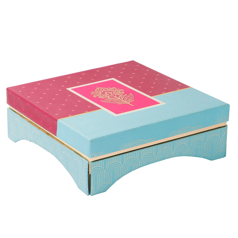 Beautiful Elegant Hamper box with 16 cavity (9.75x9.75x3.5) Inch 9023
