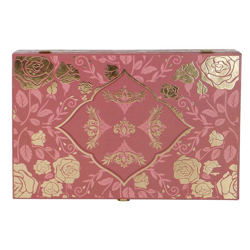 Royal Rose Floral Hamper Box with 2 plastic container & 2 salsa jar (14x9x4) Inch 9026
