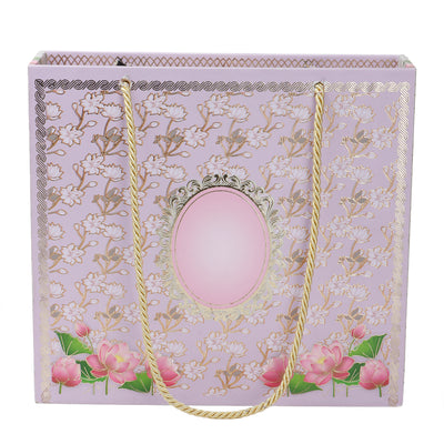 Floral MDF Hamper Box with 4 tins (11x10x3.5) Inch 9068