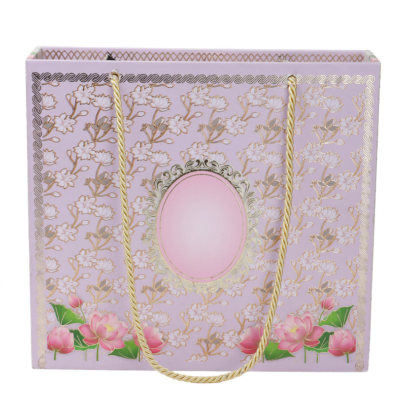 Floral MDF Hamper Box with 4 tins (11x10x3.5) Inch 9068