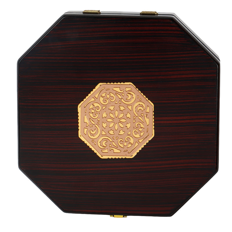 Premium Wooden Gift Box with 4 laser cut design salsa jars (9x9x3.5 Inches) 9082