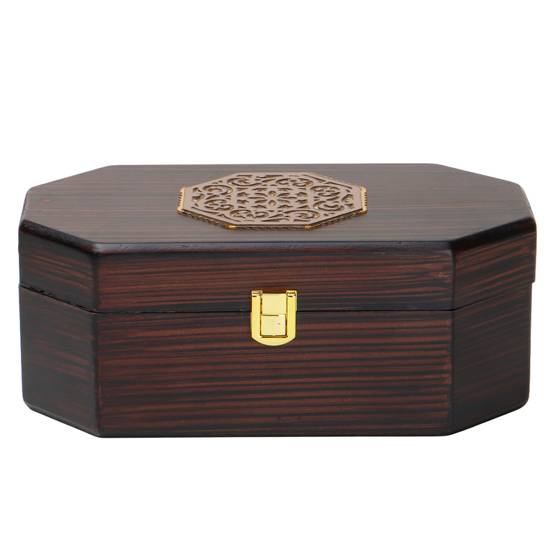 Premium Wooden Gift Box with 2 laser cut design salsa jars (9x5x3.5 Inches) 9084