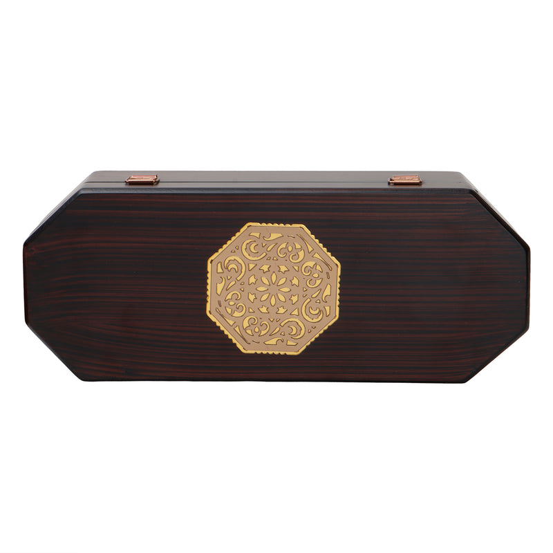 Premium Wooden Gift Box with 3 laser cut design salsa jars (13x5x3.5 Inches) 9085