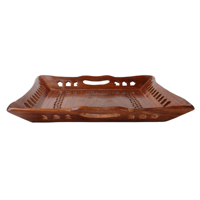 Wooden Sheesham Tray (12x12x1.5) Inch 9137