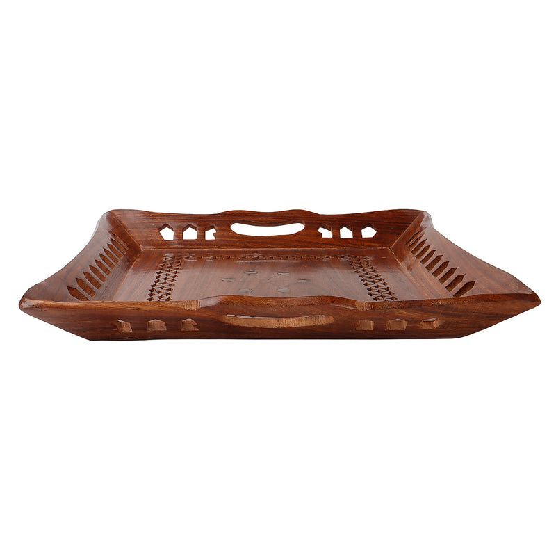Wooden Sheesham Tray (12x12x1.5) Inch 9137