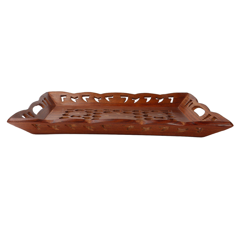 Wooden Sheesham Tray (14x10x1.5) Inch 9138