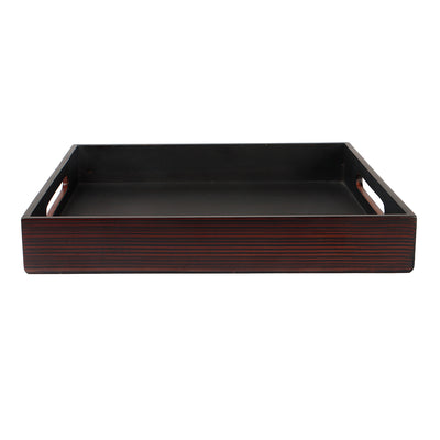 Wooden Tray with cutout handle (14x14x2) Inch 9140