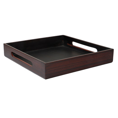 Wooden Tray with cutout handle (14x14x2) Inch 9140