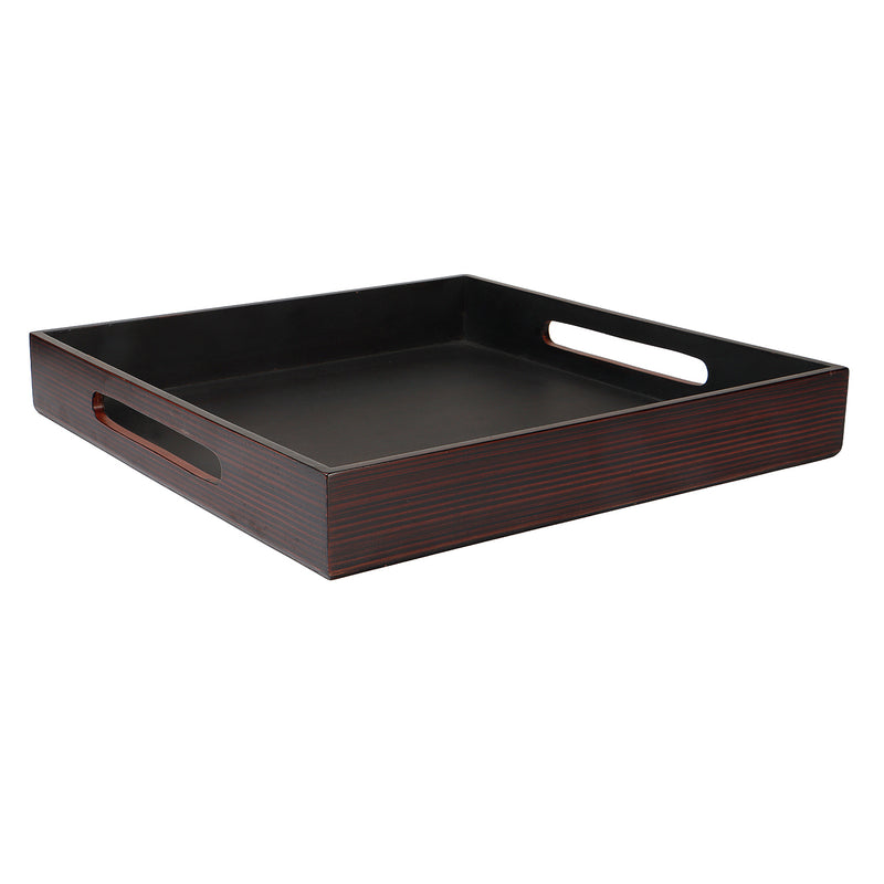 Wooden Tray with cutout handle (14x14x2) Inch 9140