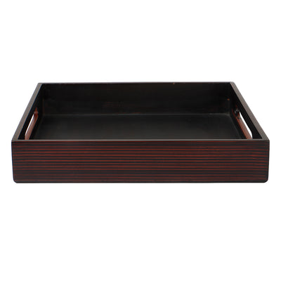 Wooden Tray with cutout handle (12x12x2) Inch 9139
