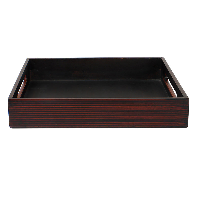 Wooden Tray with cutout handle (12x12x2) Inch 9139