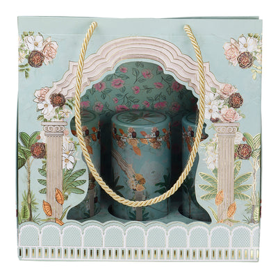 Hamper Bag With 3 printed tins (10x6.5x9.5 Inches) 9508RDY