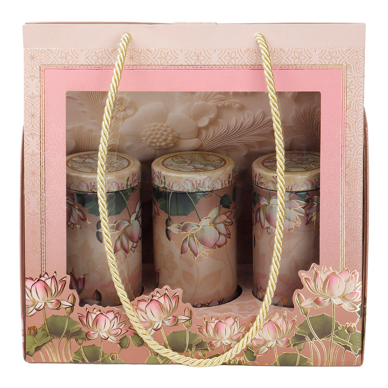 Hamper Bag With 3 printed tins (10x6.5x9.5 Inches) 9509RDY