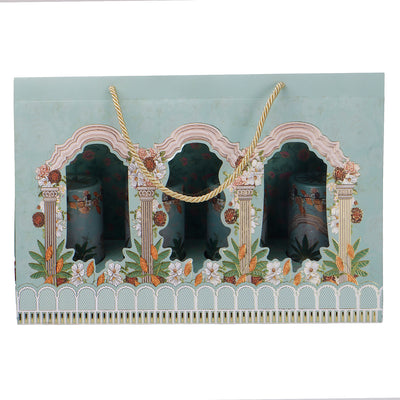 Hamper Bag With 4 printed tins (15x6.75x10 Inches) 9513RDY