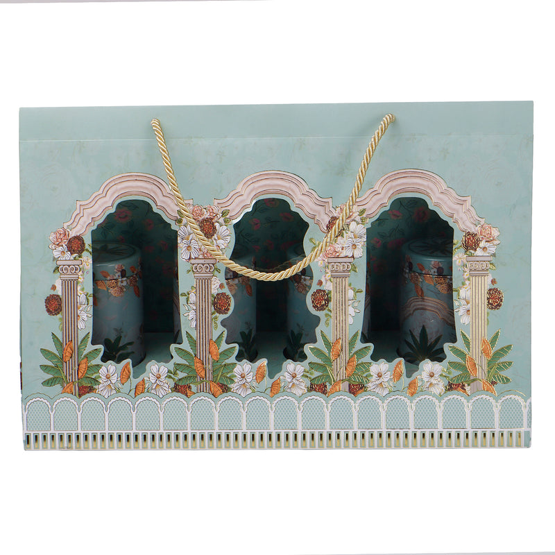 Hamper Bag With 4 printed tins (15x6.75x10 Inches) 9513RDY
