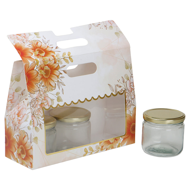 Floral Small Gift Box With Handle (10..5x3.75x8 Inches) 9517B