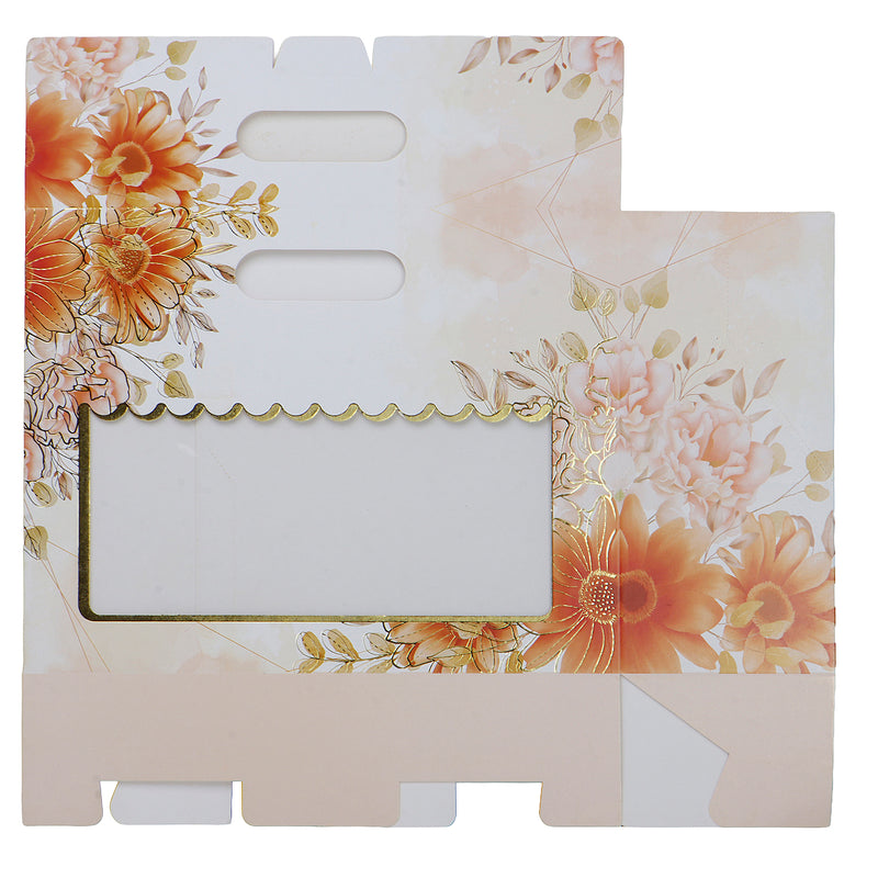 Floral Small Gift Box With Handle (10..5x3.75x8 Inches) 9517B