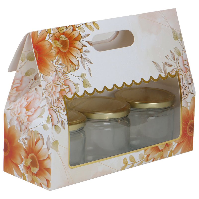 Floral Small Gift Box With Handle (10..5x3.75x8 Inches) 9517B