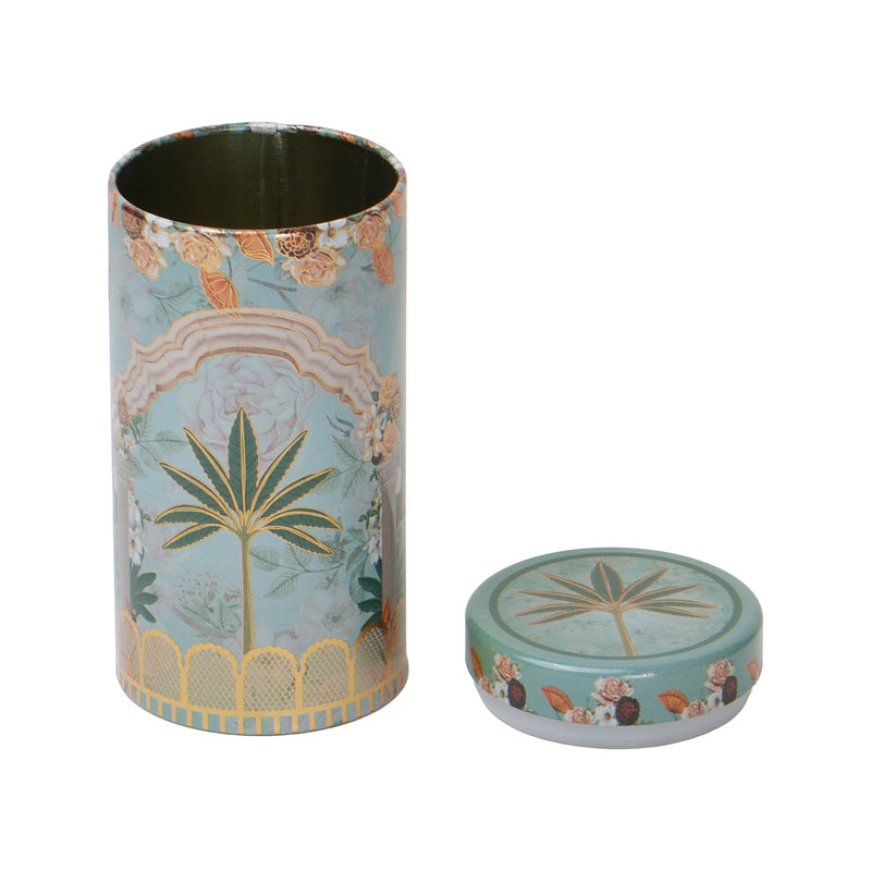 200gm Beautiful Pichwai Printed Air Tight Tins (2.25x2.25x5.25 Inches) 9910