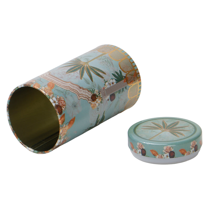 200gm Beautiful Pichwai Printed Air Tight Tins (2.25x2.25x5.25 Inches) 9910