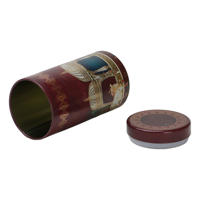 200gm Beautiful Pichwai Printed Air Tight Tins (2.25x2.25x5.25 Inches) 9911