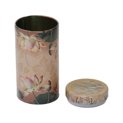 200gm Beautiful Floral Printed Air Tight Tins (2.25x2.25x5.25 Inches) 9912