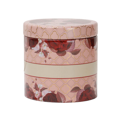 200gm Beautiful Floral Printed Air Tight Tins (3.25x3.25x3.25 Inches) 9913