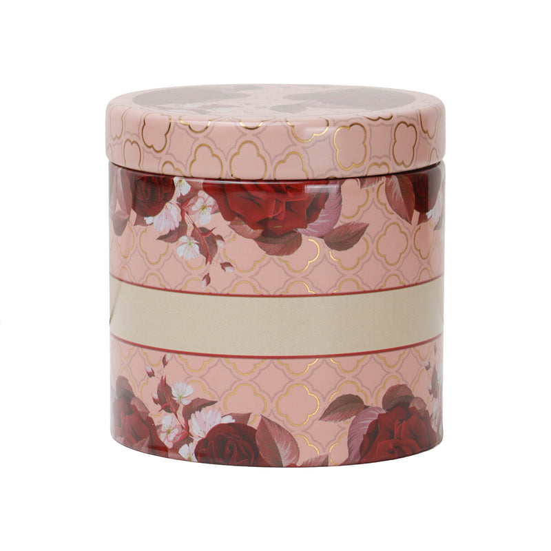 200gm Beautiful Floral Printed Air Tight Tins (3.25x3.25x3.25 Inches) 9913