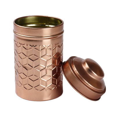 160gm Rose Gold Air Tight Tins (2.5x2.5x4.75 Inches) 9920