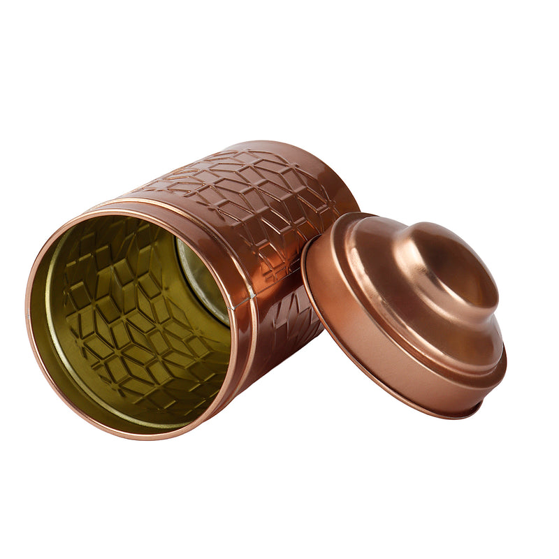 160gm Rose Gold Air Tight Tins (2.5x2.5x4.75 Inches) 9920