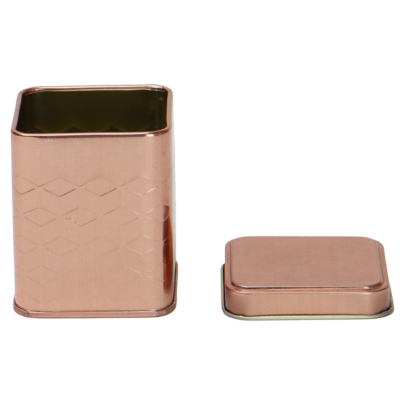160gm Rose Gold Air Tight Tins (2.75x2.75x3.25 Inches) 9921