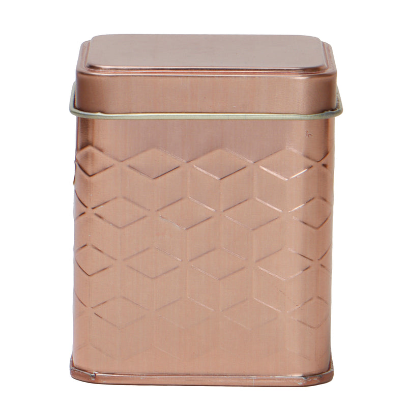 160gm Rose Gold Air Tight Tins (2.75x2.75x3.25 Inches) 9921
