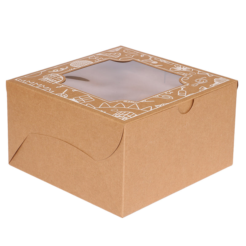 Laser Cut Brown Cake Box