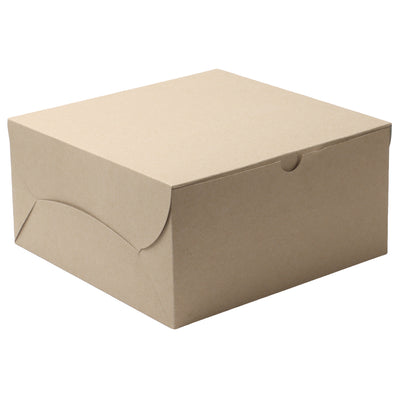 1KG Light Brown Plain Cake Box ck1011 (10x10x5inch) - Nice Packaging